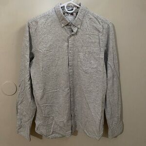 Denim & Flower Light Gray Casual Button-Down Shirt